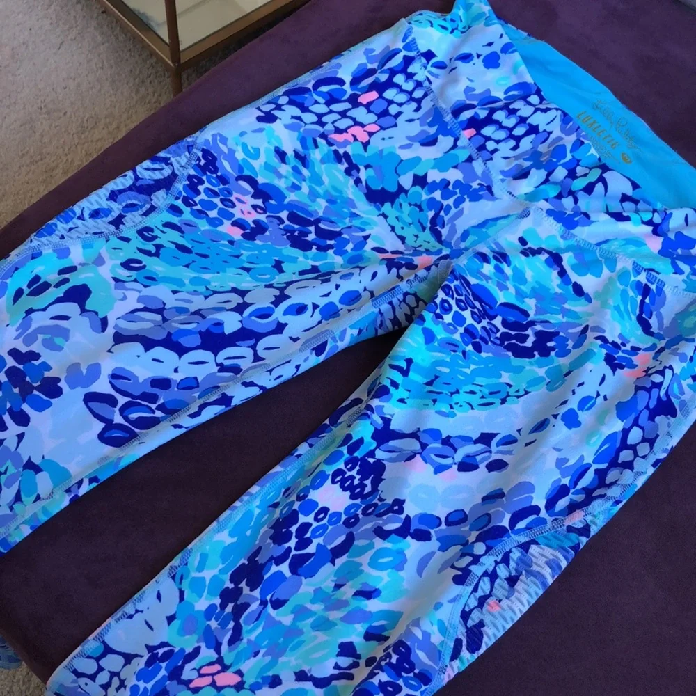 Lilly Pulitzer Blue Multi Coral Reef Print Leggings - Picture 11 of 11